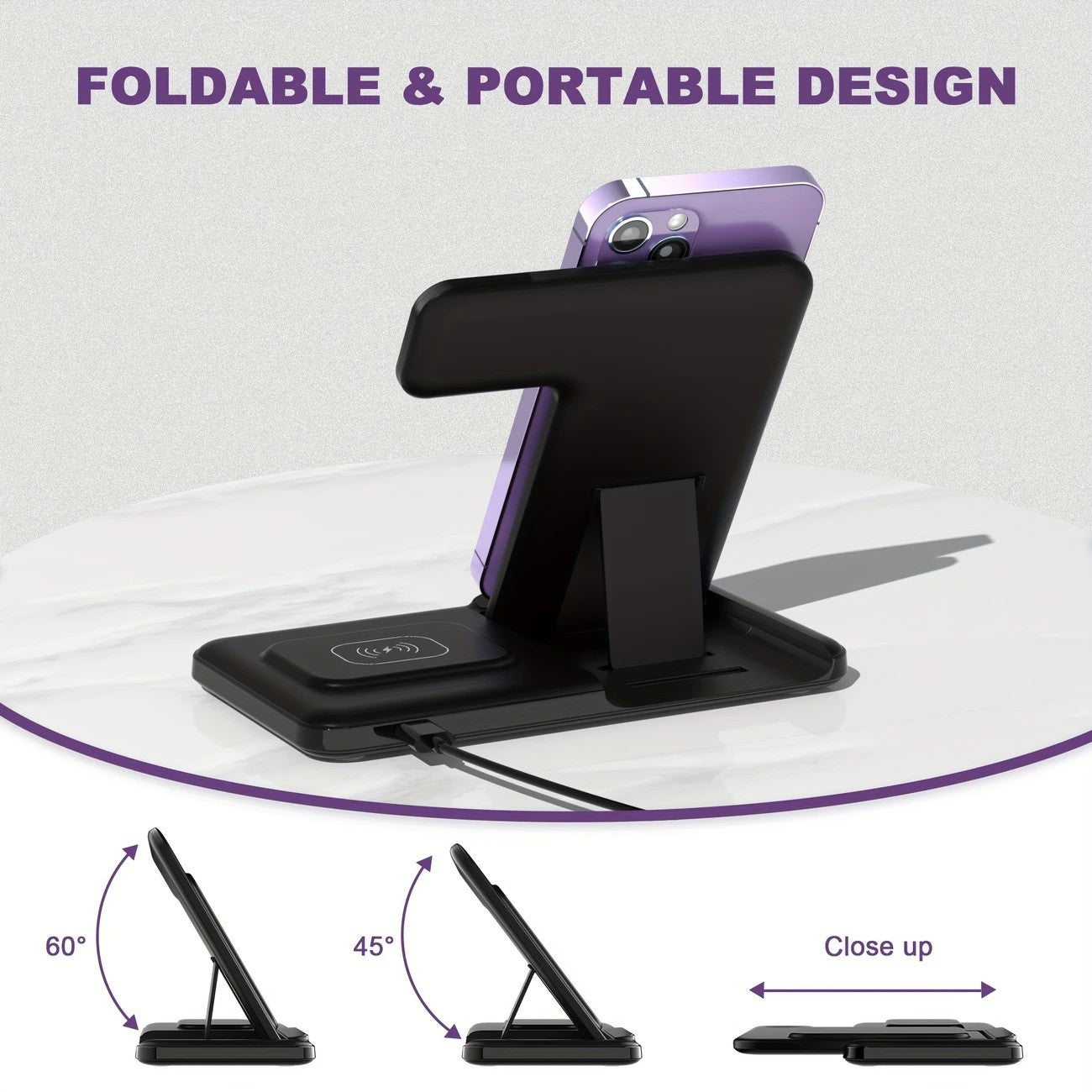 15W Fast Charging Three-In-One Wireless Charger