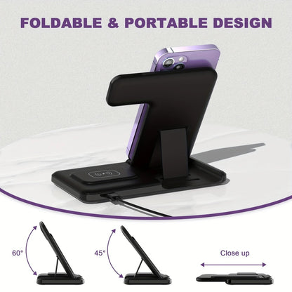 15W Fast Charging Three-In-One Wireless Charger
